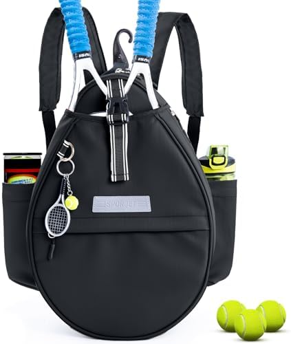 Mochila de tênis com 2 suportes de raquetes, bolsa de raquete de ...