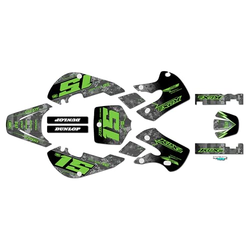 Kalair GFX Kawasaki KLX 110 Cyberware Green Graphics Kit