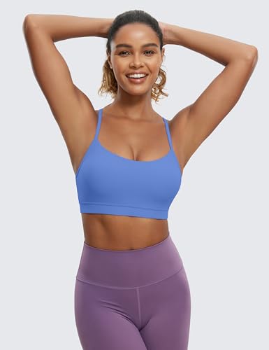 Image of CRZ YOGA Butterluxe Y Back Sports Bras | Light Support, Removable Pads, Yoga, Extremely Soft, Scoop Neck, Spaghetti Strap, for Women