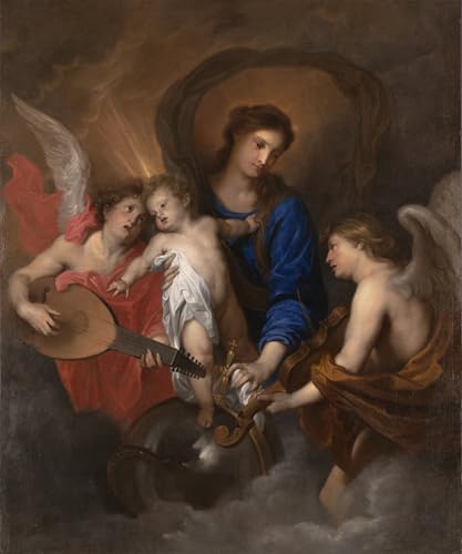 Impression Peinture Huile Vierge à l'enfant Van Dyck chef d'œuvre premium