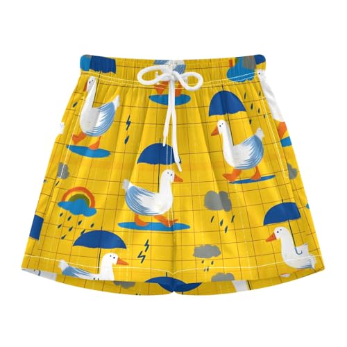 Bolaz Toddler Boys Swimwear Swim Trunks with Compression Liner 4T Duck Umbrella
