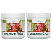 Krauterhof Cream with red Vine Leaves 250 ml, Pack of 2 2X 250ml = 500 ml