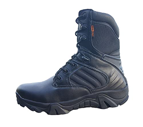 Bottes militaires en cuir homme durables en cuir véritable de qualité supérieure