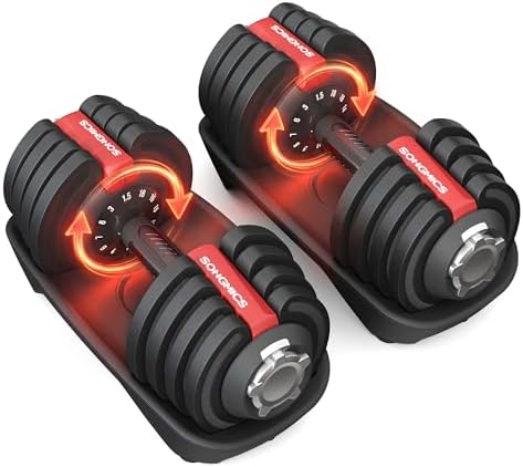 SONGMICS Kurzhanteln 2er set, platzsparend, rutschfester Griff, mit Ständer, Fitness und Krafttraining für zuhause