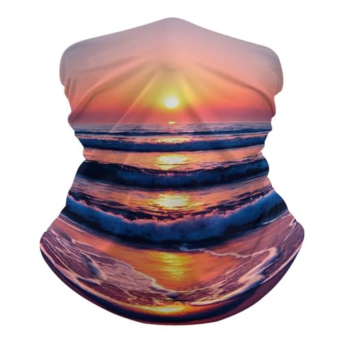 Cuello tipo neck gaiter a prueba de viento, máscara facial transpirable, protector facial con diseño de amanecer, refrescante, a prueba de polvo para mujeres y hombres, ideal para senderismo y pesca miniatura 6