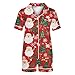 Women's Christmas Pajamas Fashion Printed Short Sleeve Button Lapel Shirt Shorts Pajama Sets Casual Home Sleepwear