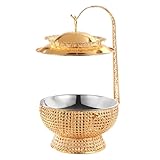 Vituord Warmhaltebehälter Für Buffets, 8 L Runder Edelstahl-Speisenwärmer Mit Deckel Zum Aufwärmen Und Kühlen, Ideal Für Partys, Buffets, Catering, Events Und Abendessen