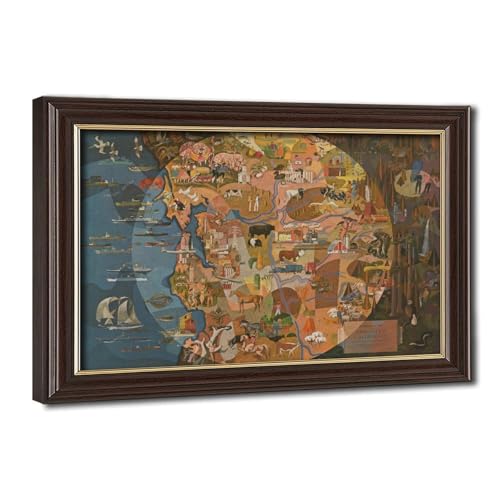 Impression sur toile Millard Sheets Panorama tableau d'art californien pour salon 20cm