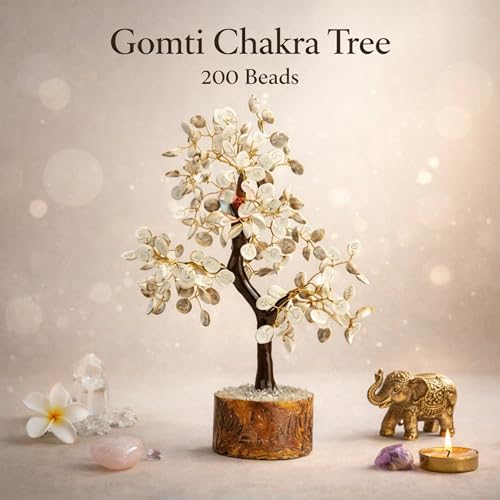 Image of REMEDYWALA Charged Energized Gomti Chakra Tree 200 Beads for Reiki Healing, Negativity Blocker