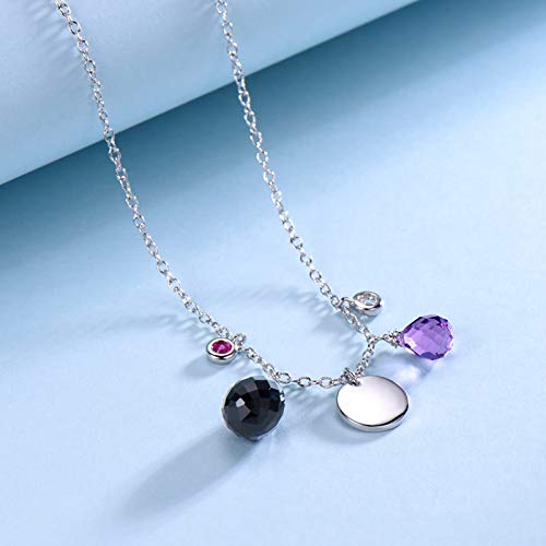 Collier Argent Anti-Ternissement avec Lien Clavicule Onyx Noir Confort - 6