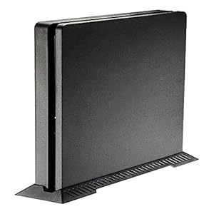 eXtremeRate Standfuß für ps4 Slim Vertical Stand Halterung für ps4 Slim, mit Stabiler Fuß und Lüftungsschlitzes Design zur sichere Aufbewahrung der Konsole(Schwarz)