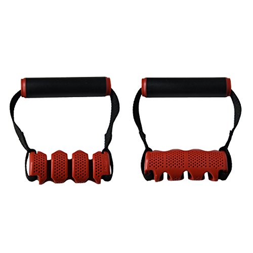 Lifeline Triple Cable Pocket Max Flex Handle with Triple Cable Pocket for Safe, Customizable Resistance, Black/Red