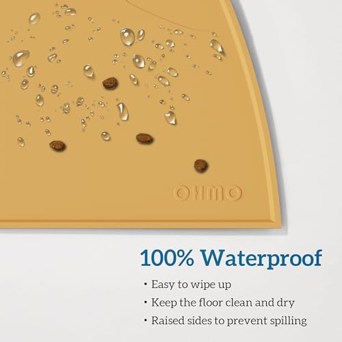 OHMO Cat Food Mat, Silicone Pet Feeding Mat, 18x9.8, Honey by OHMO - Used condition - Image 4