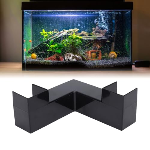 BAOFUYA Aquarium Underground Tunnel, 2 Entry Channels Design Versatile Application Easy to Use Fish Tanks 2 Outlets Corner Tunnel for Aquarium Decoration