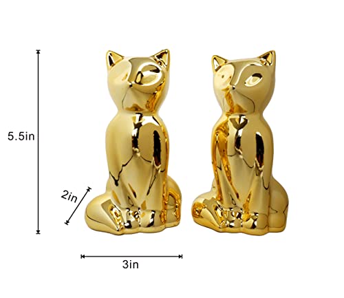 Bdlbdl 2 Pcs Gold Home Décor Small Animal Balloon Figurine Accent Ceramic Fox Statue For Home Table Desktop Office Coffee Decorative Sculpture Ornament Objects #TOP6