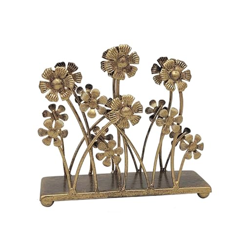 JBTBIHIG Servilletero de hierro dorado para mesa, servilleteros de cocina, 300 g de peso para mesa de comedor, servilletero, decoración de comedor y accesorios
