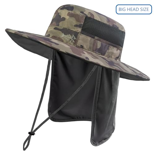 Image of BASSDASH UPF 50+ Sun Fishing Hat Water Resistant with Detachable Neck Flap