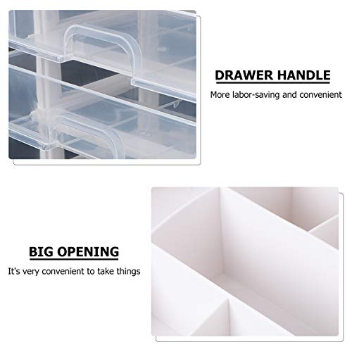 Cabilock Organizador de cosméticos para joias, maquiagem, plástico, 3 camadas, organizador de gaveta