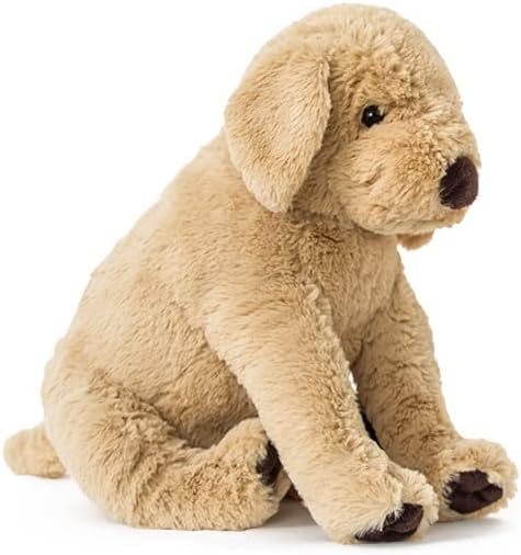 Animales de peluche grandes de pie, perro amarillo, almohada de felpa suave para decoración del hogar y la oficina, bonito juguete de peluche