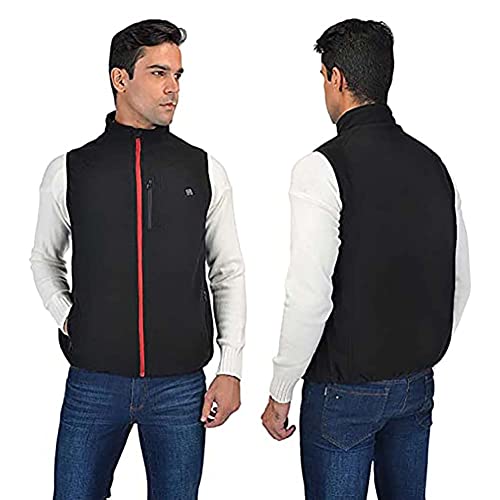 Heated Vest For Men Women, Fleece Heated Jacket For Outdoor Skiing (No Battery) Black #TOP2