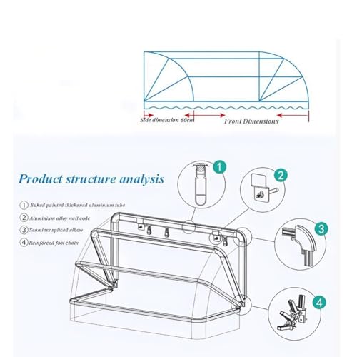 Toldo de jardín retráctil francés rosa de 120 cm para decorar terrazas y ventanas cucas 5