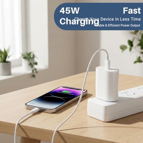 Image of AINE Power(45W)Fast Charger for Nothing Phone|PD 3.0 PPS BIS Certified Adapter|Compatible with Nothing Phone 3A /3A Pro /2 /2A /2A Plus /2A Special Edition /1 /CMF Phone 1|Original Rapid Charging,White