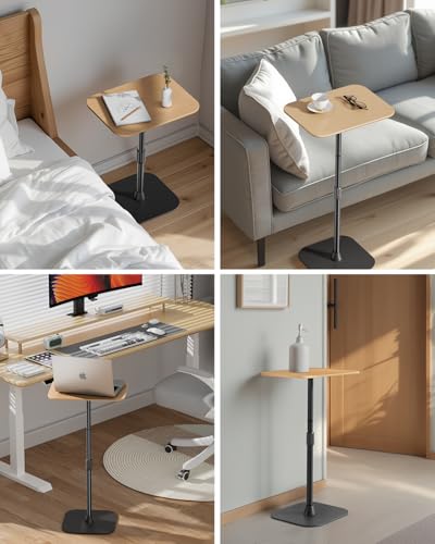 Viozon Floor Laptop Stand for Bed,Laptop Table, Small & Portable Standing Desk with Adjustable Height 26.7"-36.62", Quick Installation for Office,Conference Room,Living Room,Home Office,Bed/Sofa Side - Image 5