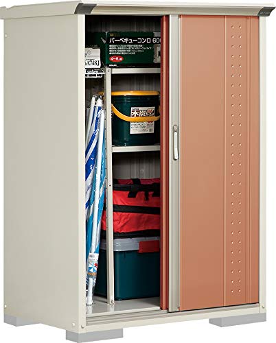 田窪工業所 タクボ物置 小型物置 収納庫 グランプレステージジャンプ GP-117BTTR たて置きタイプ トロピカルオレンジ 【商品配送のみ ※要組立】【9梱包】