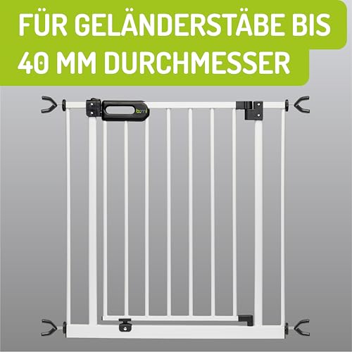 Y-Adapter 4er Set für Türschutzgitter & Treppenschutzgitter I Universal für Geländer bis 40 mm, Anti-Rutsch, kompatibel mit M8 & M10 Gewinde | Schnelle Montage ohne Bohren am Kinderschutzgitter