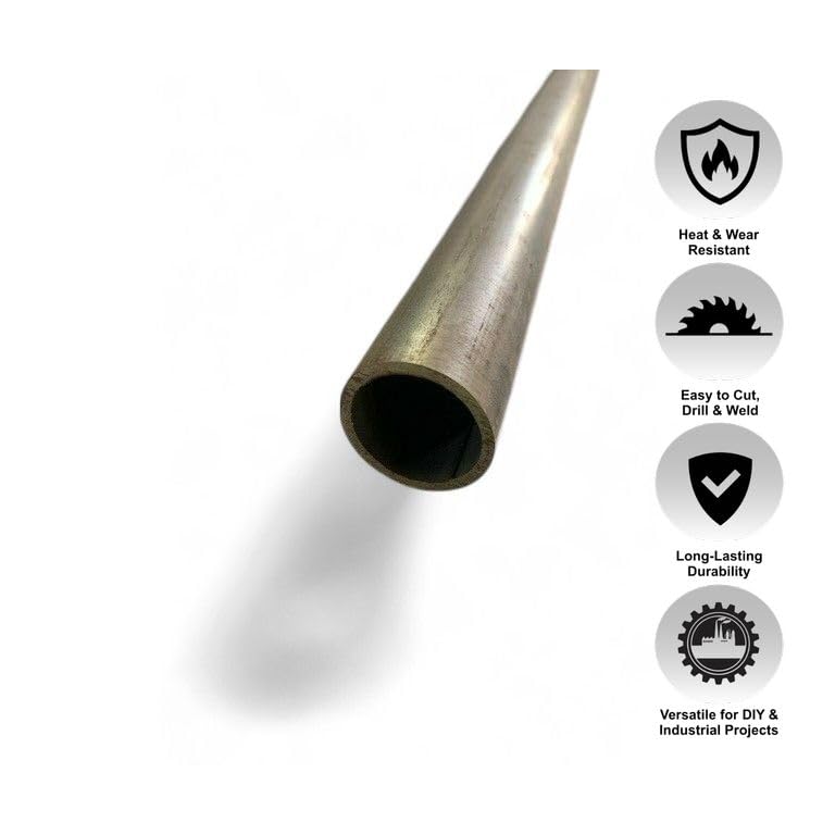 1-1/4" Schedule 40 Pipe x 30" Long, 1.66" OD x 1.38" ID, 0.14" Wall Thickness Metal Craft Industrial Precision DIY Metal Custom Fabrication Machined Parts Mechanical Components Durable Material
