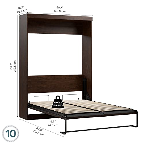 Bestar Pur Full Murphy Bed, 59-Inch Space-Saving Wall Bed For Multipurpose Guest Room Or Home Office #TOP5