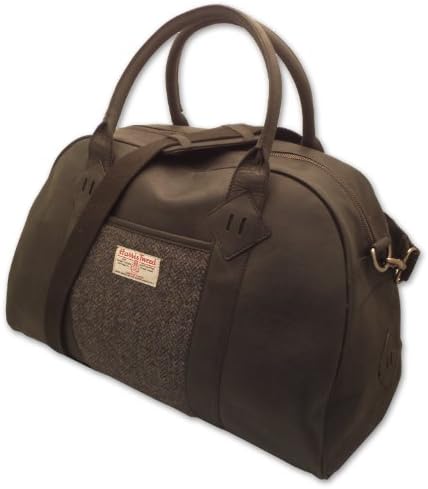 Harris Tweed Men's Overnight Bag, Dark Charcoal, One Size