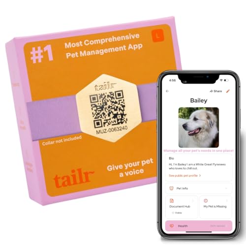 Médaille QR coulissante pour animal de compagnie en acier militaire anti-perte avec profil public