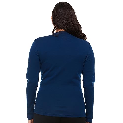 100% Merino Wool Long Sleeve Midweight Mock Neck - Warm Sweater - Soft Base Layer Top2