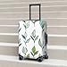 QSMBNET Travel Luggage Cover Hand Drawn Tea Leaves Spandex Suitcase Protector Washable Baggage Covers Fashion Elastic Scratch-Resistant Luggage Cover Protector Fits 18-32 Inch Luggage