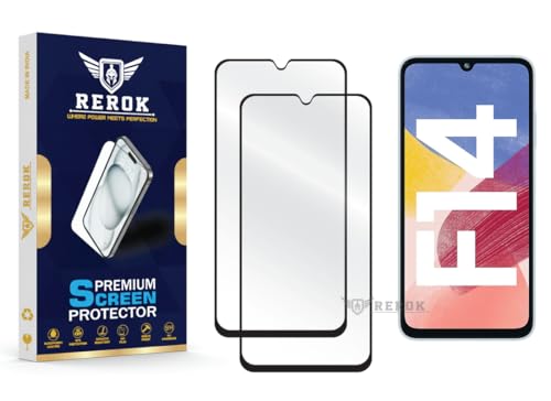 Image of Gorilla Tempered Glass Screen Protector Compatible with Samsung Galaxy F14 4G [Pack of 2] | Edge-to-Edge, Bubble-Free, Case Friendly, Easy Installation Kit