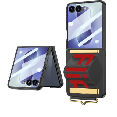 Étui Samsung Galaxy Z Flip8 noir avec dragonne pour photos et selfies