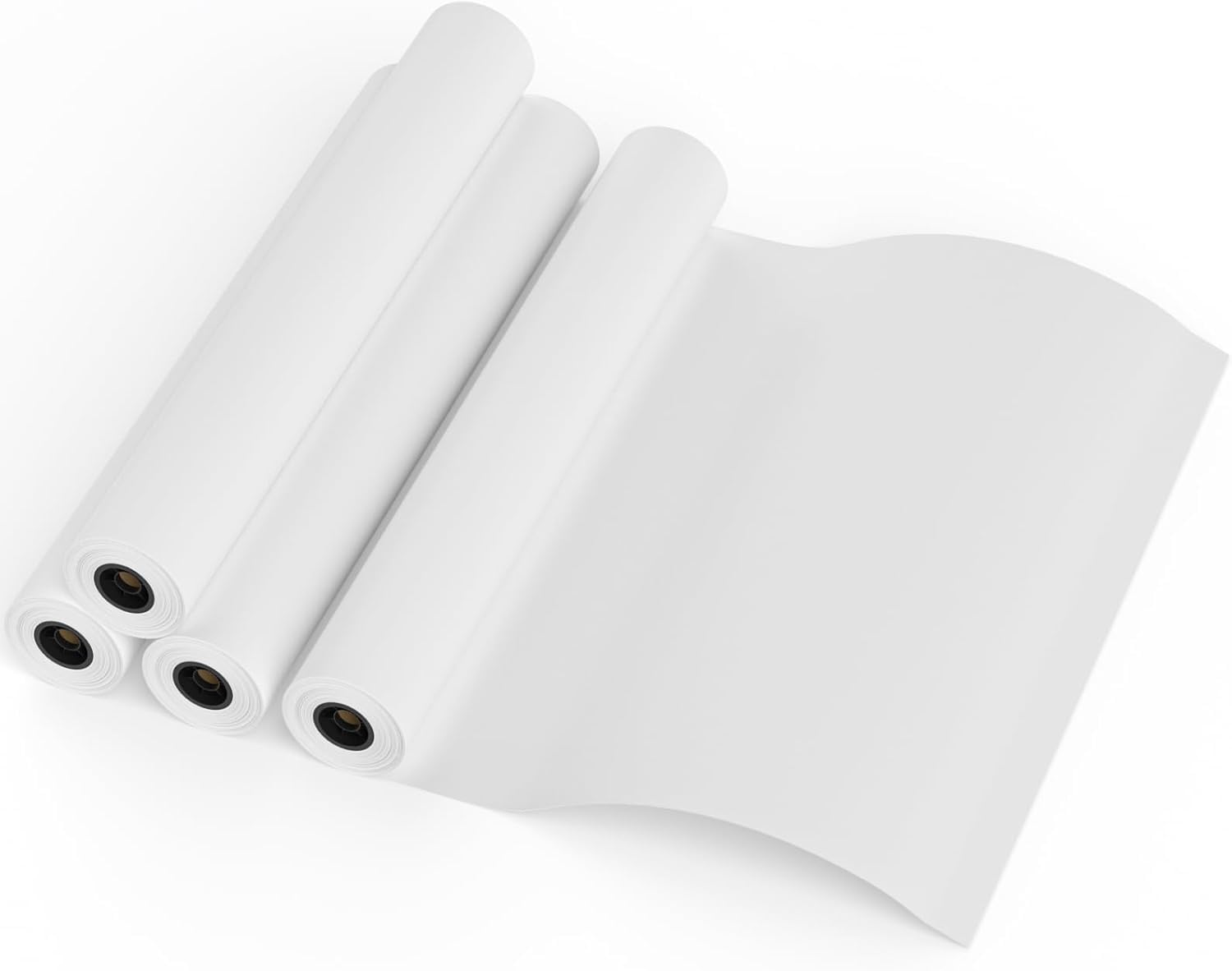Plotter Paper 36 x 150-4 Rolls Wide Format Paper 36 In x 150 Ft, 20lb CAD Bond Rolls on 2" Core for CAD Printing on Wide Format Ink Jet Printers