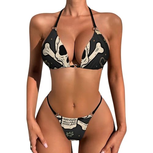 Women's Girls Two Piece Bikini Set Breathable Tropical Bikini