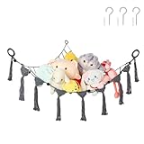 【Installation Facile】Le kit comprend des chevilles et des crochets pour une fixation stable. En seulement quelques minutes, le filet de rangement pour peluches s’installe solidement dans le coin de votre choix, transformant l’espace et offrant immédiatement un rangement pratique pour votre collection de peluches. Aucun professionnel requis !