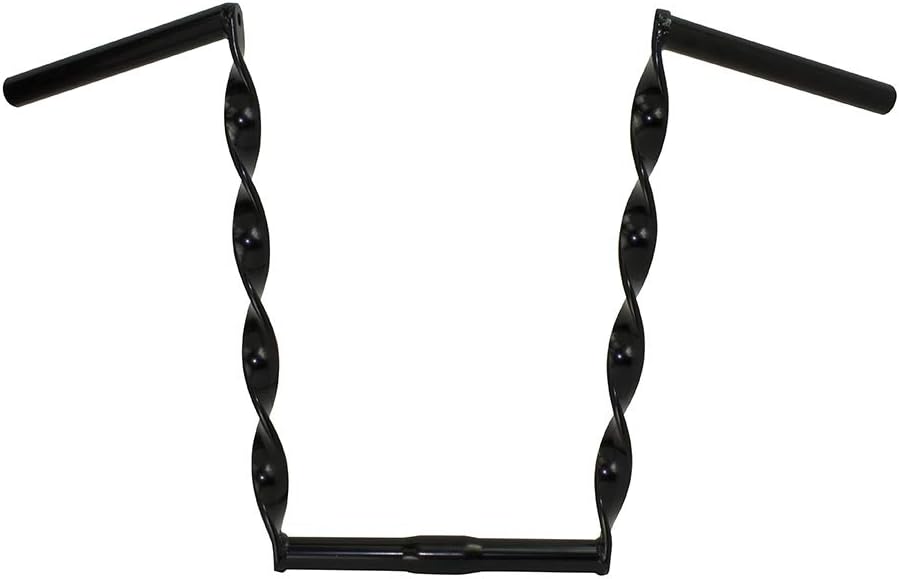 Fenix Lowrider Flat Twisted Bike Handle Bars,25.4mm, Various Sizes and Colros (Black, 15")