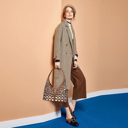 Bolso tejido para mujer, bolso de mano y hombro miniatura 2