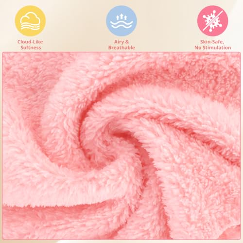 Image of Cuddle Campus 24 Pack Baby Washcloths, 7 x 9 Inch Microfiber Coral Fleece Baby Bath Towels, Ultra Soft Extra Absorbent Face Wash Cloths & Burp Cloths for Newborns Infants Toddlers