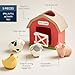 Itzy Ritzy Put & Take Activity Toy – Spill & Fill Sensory Toy with 4 Squeezable Barnyard-Themed Pieces for Infants & Toddlers – Great for Sorting, Imaginative Play & Sensory Engagement (Farm)