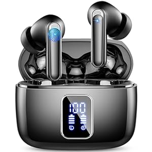 Wireless Earbuds Bluetooth 5.3 Ear Buds, Wireless Headphones in Ear with 4 ENC Noise Cancelling Mic Stereo, 48H Playtime LED Power Display, IP7 Waterproof Earphones with USB-C for Android iOS Workout