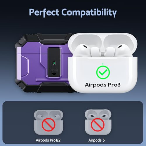 Etui Airpods Pro 3 coque rigide protection intégrale antichoc charge sans fil - 7