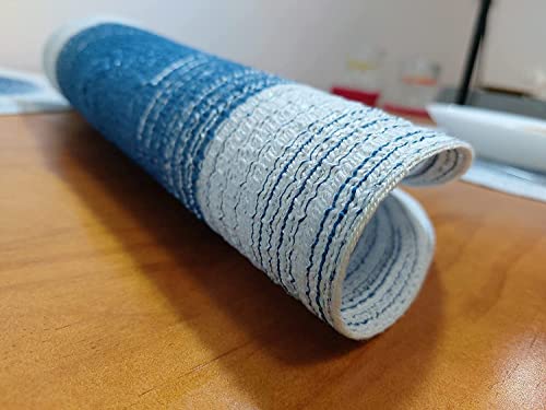 Image of Jute Placemats Set of 4 Heat Resistant Round Place Mats Natural Jute Woven Braided Table Mats Thick Farmhouse Placemats Trivet Round Braided Placemats for Dining Table(Dark Blue, Set of 4)