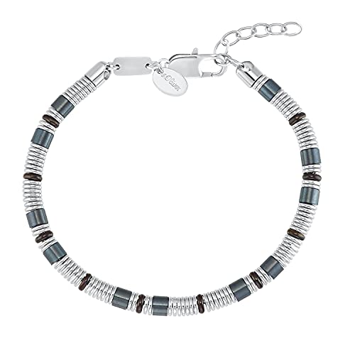 s.Oliver Armband Edelstahl Herren Armschmuck, 20+3 cm, Bicolor, Kommt in Schmuck Geschenk Box, 2031525