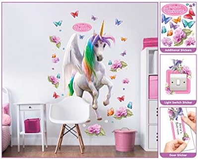 Walltastic WT45996 Magical Unicorn Large Character Sticker, Multicolor