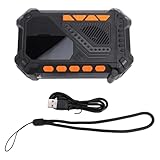 ViaGasaFamido Notfall-Kurbelradio, NOAA-Wetteralarm AM FM WB mit 4000-mAh-, Solar-Handkurbel-Ladegerät, 600-lm-Taschenlampen-Leselampe, für Camping, Wandern, Stromausfälle (Black)